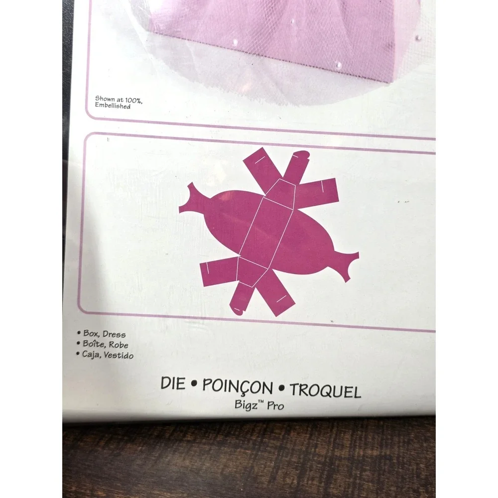 Rare Retired New Sizzix Bigz‎ Pro Die Box Dress 656598 Big Shot Pro Ellison 2010